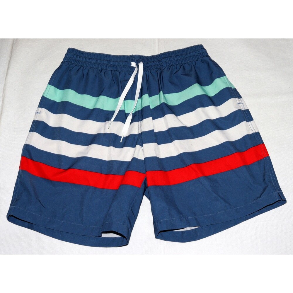 Chubbies Men's Board Swim Trunks Surf Striped 7" Lined Shorts Size Large